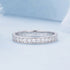 925 Sterling Silver S925 Pavé Setting CZ Ring for Women, Size 6.0, Width 2.6mm  DestGlow