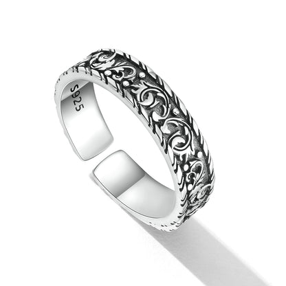 925 Oxidized Silver 0.5cm Ring  DestGlow