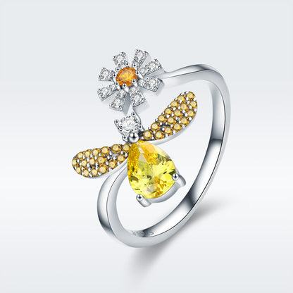 925 Sterling Silver Ring - 0.2cm Width, 1.6*1.5cm Size for Women  DestGlow
