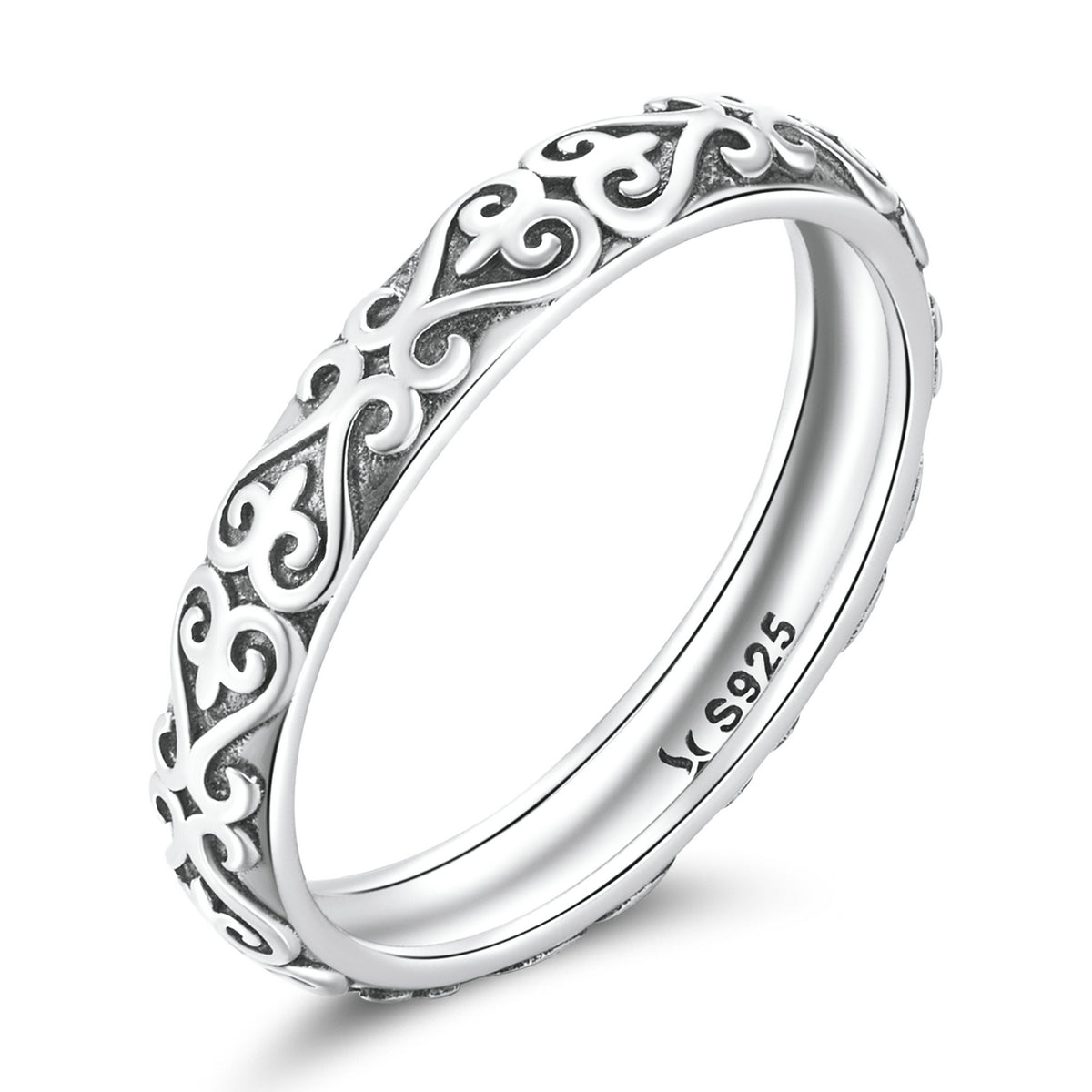 925 Oxidized Silver 0.3cm Ring Size 6.0 for Women by Bids.com