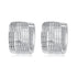 925 Sterling Silver Earrings for Women with White Gold Plating - 1.1cm x 0.7cm  DestGlow