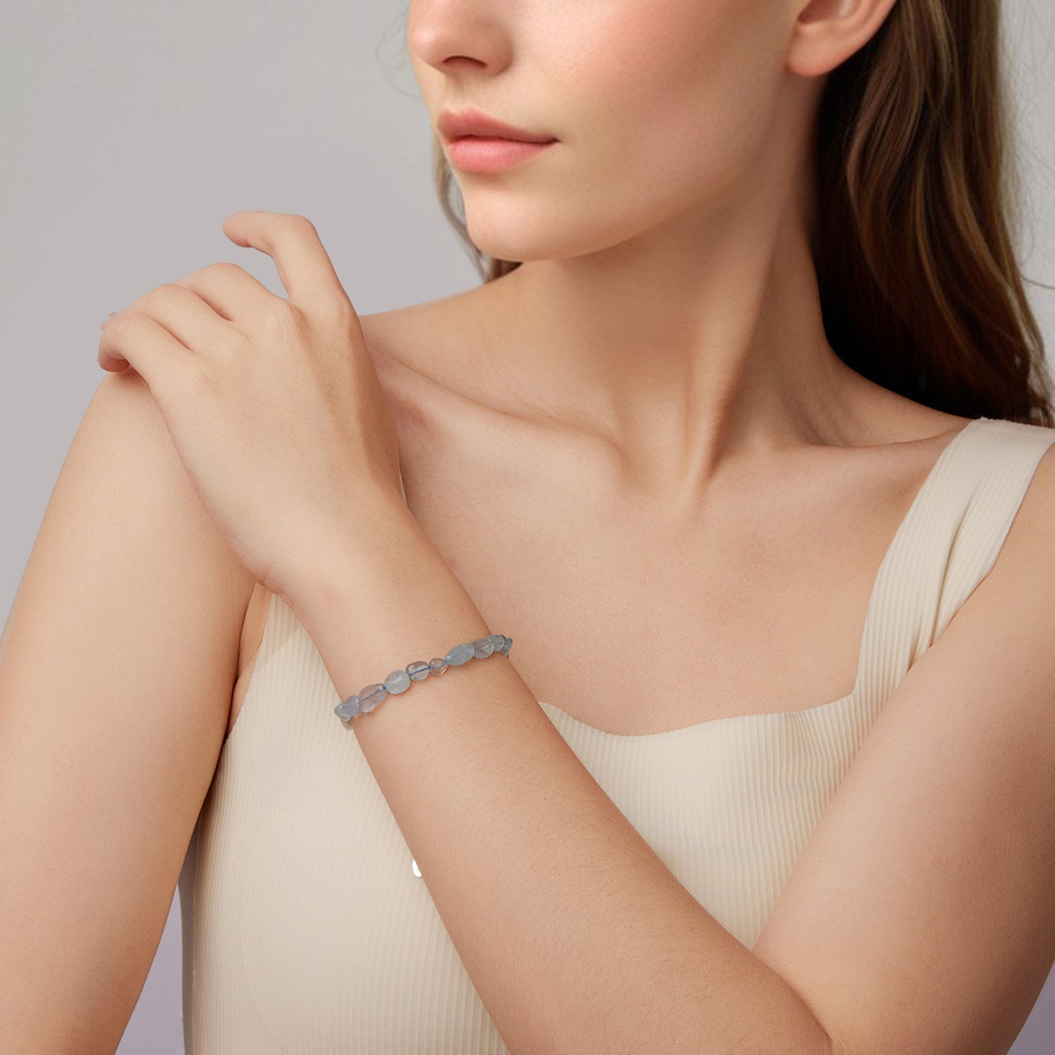925 Sterling Silver Crystal Bracelet 15+6cm for Women  DestGlow