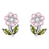 925 Sterling Silver Earrings with Pavé Setting CZ in White Gold  DestGlow