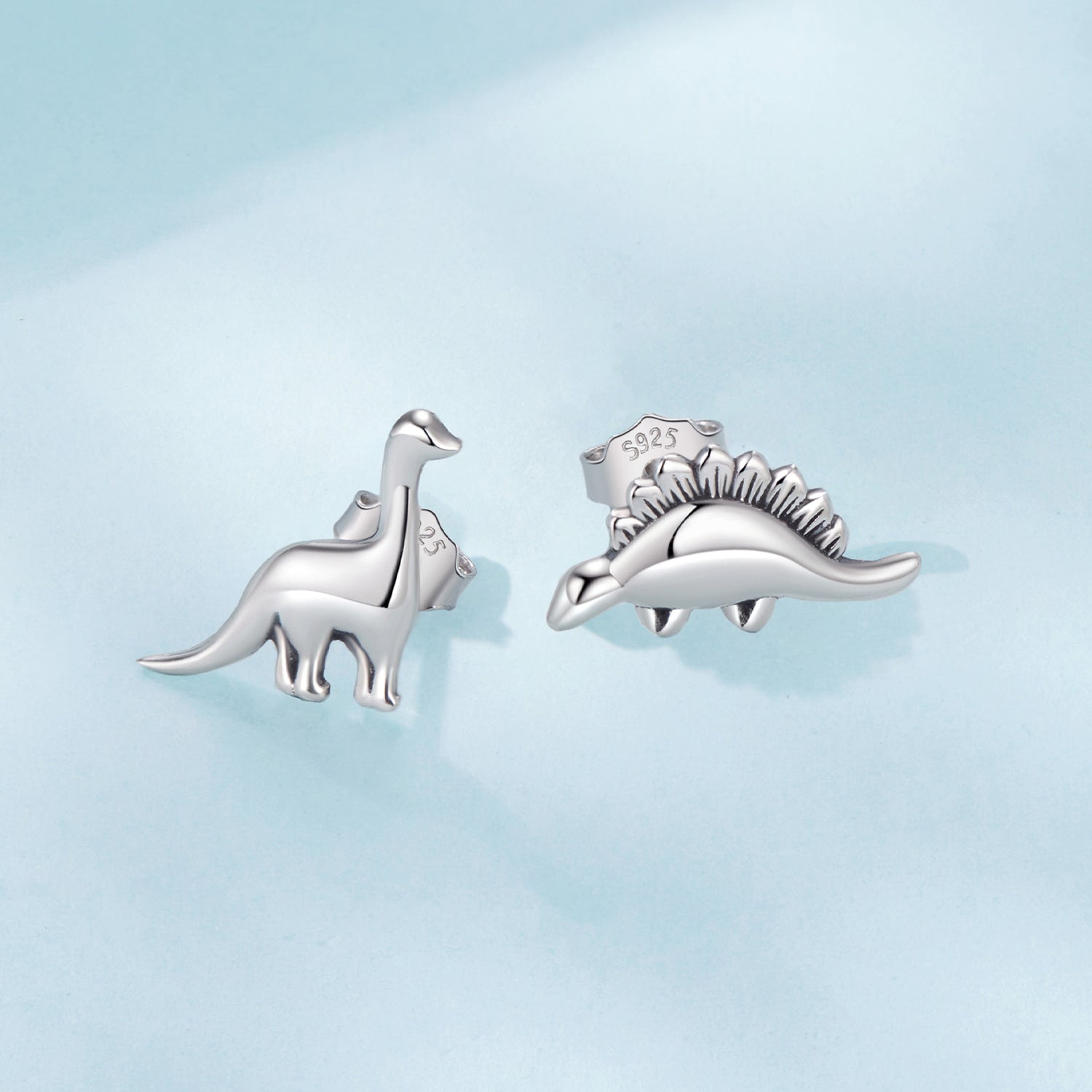 925 Sterling Silver Earrings with Oxidized Finish, 1.1*1cm &amp; 1.2*0.6cm for Women  DestGlow