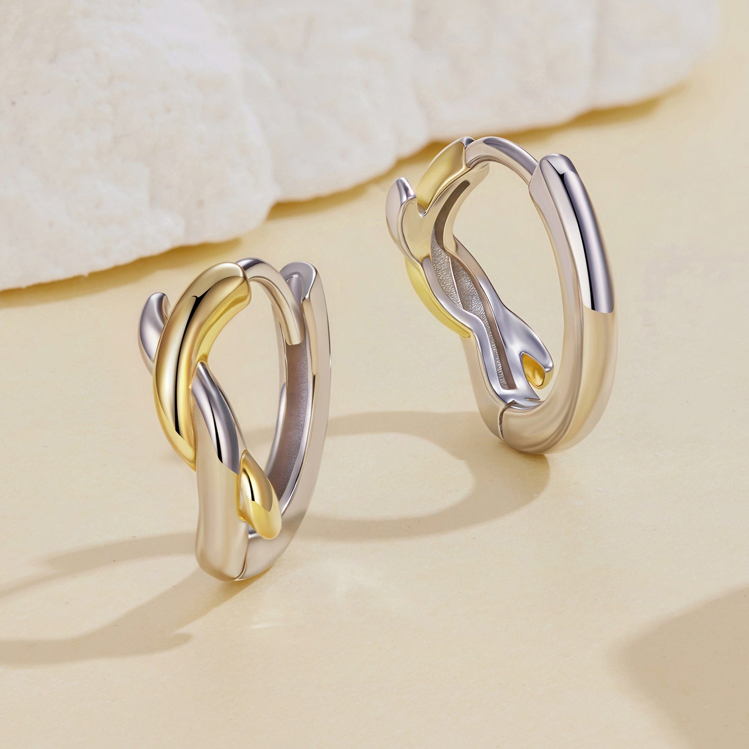 925 Sterling Silver White Gold Plated Earrings  DestGlow