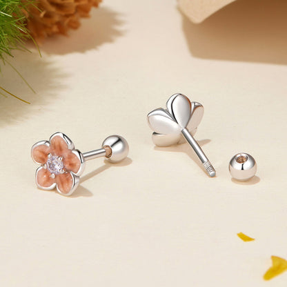 925 Sterling Silver Earrings with White Gold Plating and Pavé Setting CZ  DestGlow