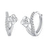 925 Sterling Silver Platinum Plated Pavé CZ Earrings  DestGlow