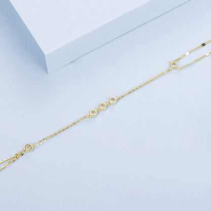 925 Sterling Silver White Gold Plated Adjustable Bracelet for Women  DestGlow