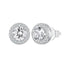 925 Sterling Silver 6.5mm Pavé Setting CZ Earrings  DestGlow