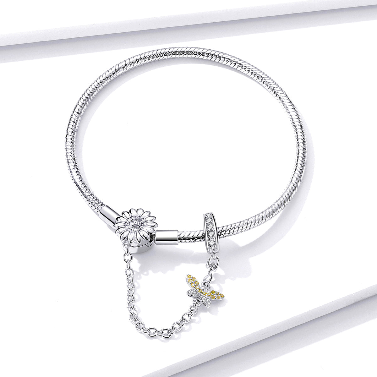 925 Sterling Silver Adjustable Length 17cm Bracelet for Women  DestGlow