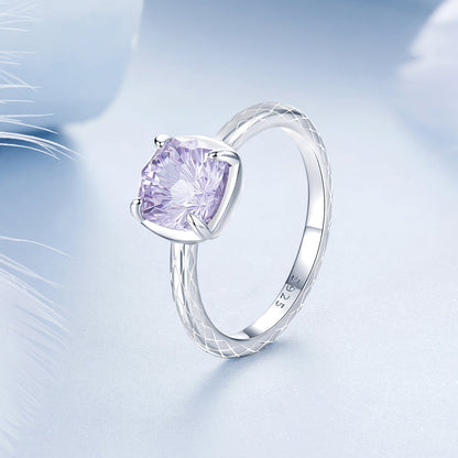 925 Sterling Silver Ring with Pavé Setting CZ, Size 6.0  DestGlow