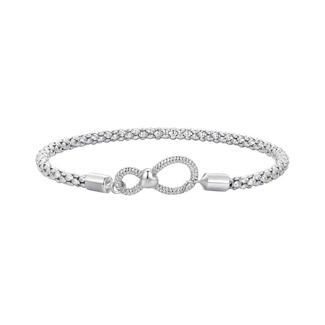 925 Sterling Silver Infinity Love Bracelet for Women - Size 17.0  DestGlow