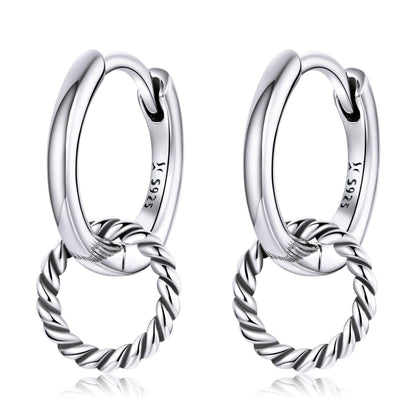 925 Sterling Silver &amp; Oxidized Silver Earrings for Women  DestGlow