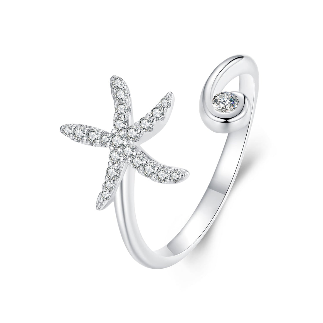 925 Sterling Silver Pavé Setting White Gold Ring for Women  DestGlow