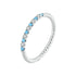 925 Sterling Silver White Gold Plated Turquoise Ring Size 6.0 for Women  DestGlow