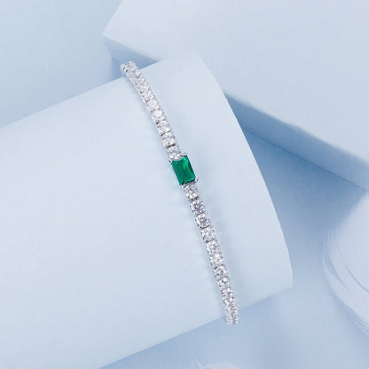 925 Sterling Silver 145+65mm Pavé Setting CZ Bracelet  DestGlow