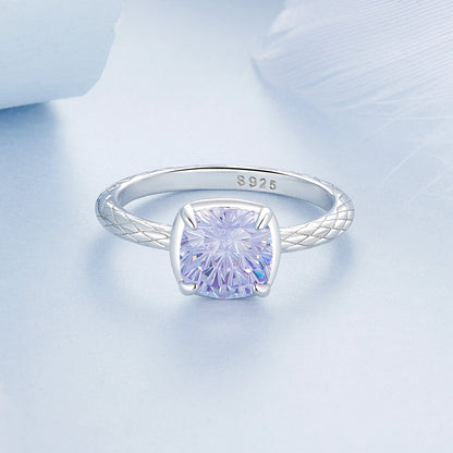 925 Sterling Silver Ring with Pavé Setting CZ, Size 6.0  DestGlow