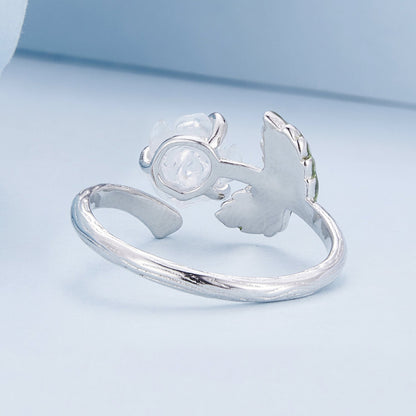 925 Sterling Silver Enamel Resin Ring 1.7mm Width  DestGlow