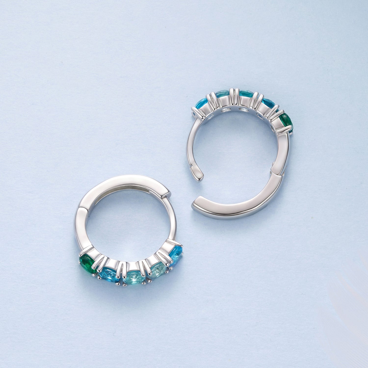 925 Sterling Silver Earrings with White Gold Plating and CZ for Women  DestGlow