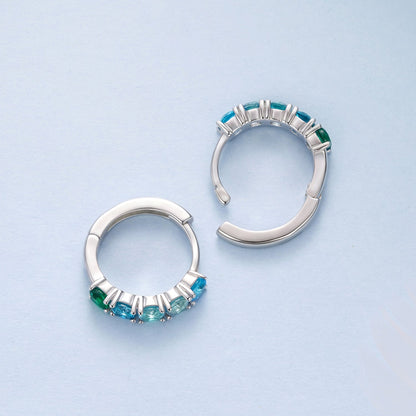 925 Sterling Silver Earrings with White Gold Plating and CZ for Women  DestGlow