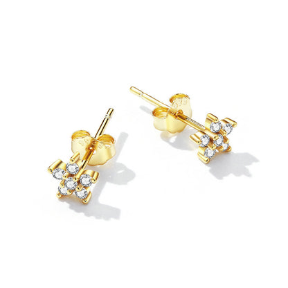 925 Sterling Silver Plated Platinum Pavé Setting CZ Earrings for Women  DestGlow