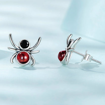 925 Sterling Silver Earrings with Pavé Setting CZ and Transparent Glass