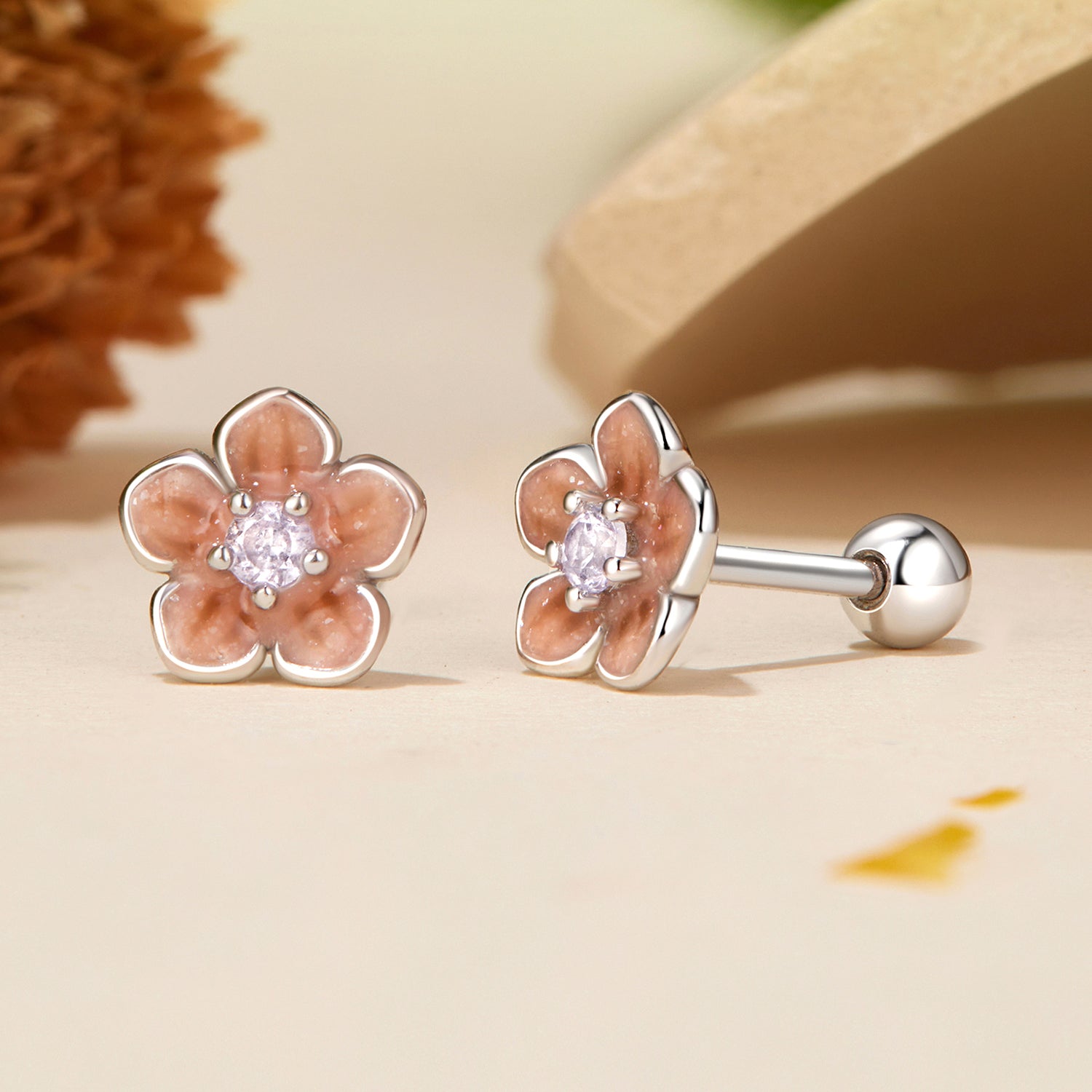 925 Sterling Silver Earrings with White Gold Plating and Pavé Setting CZ  DestGlow