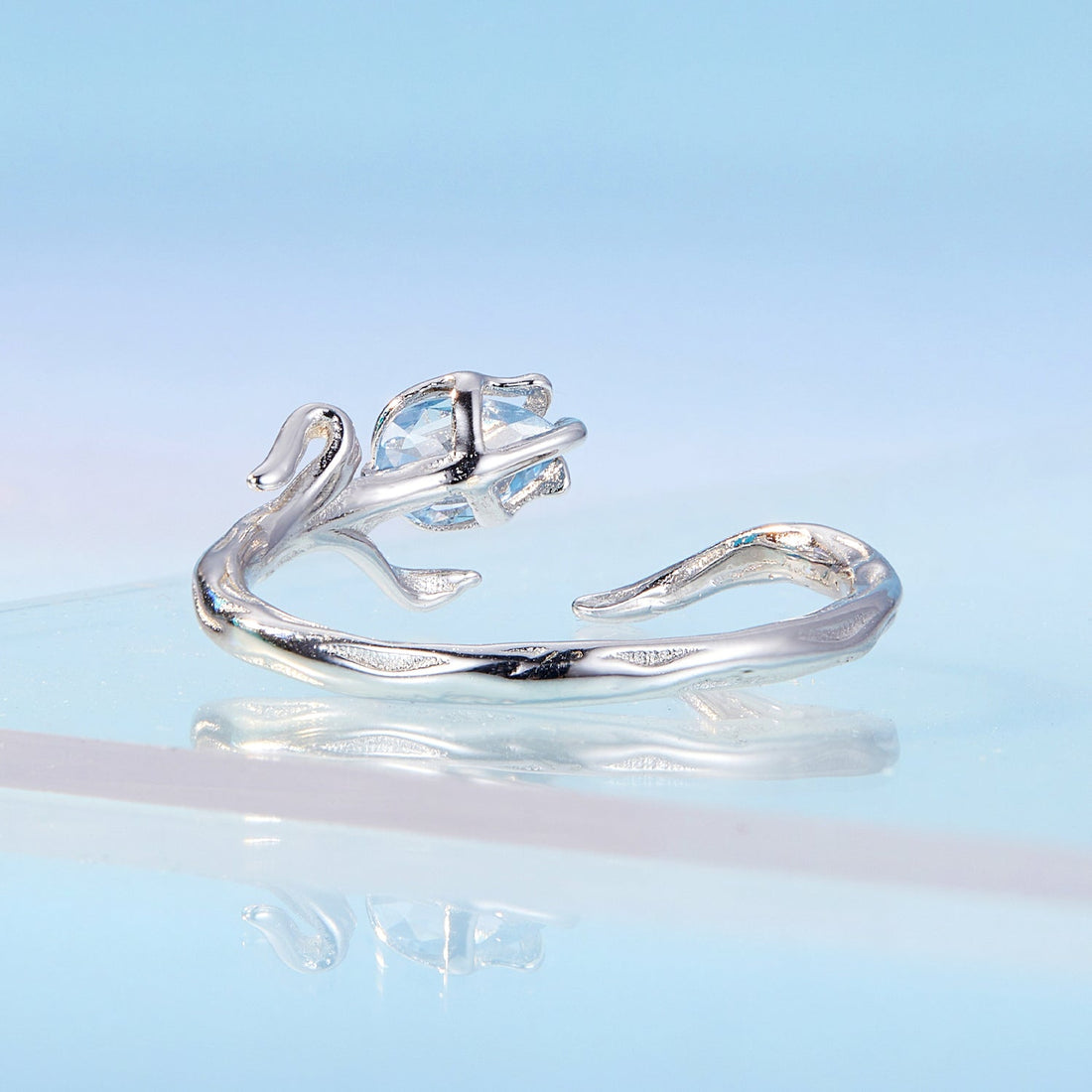 925 Sterling Silver 1.9mm Synthetic Spinel Ring for Women  DestGlow