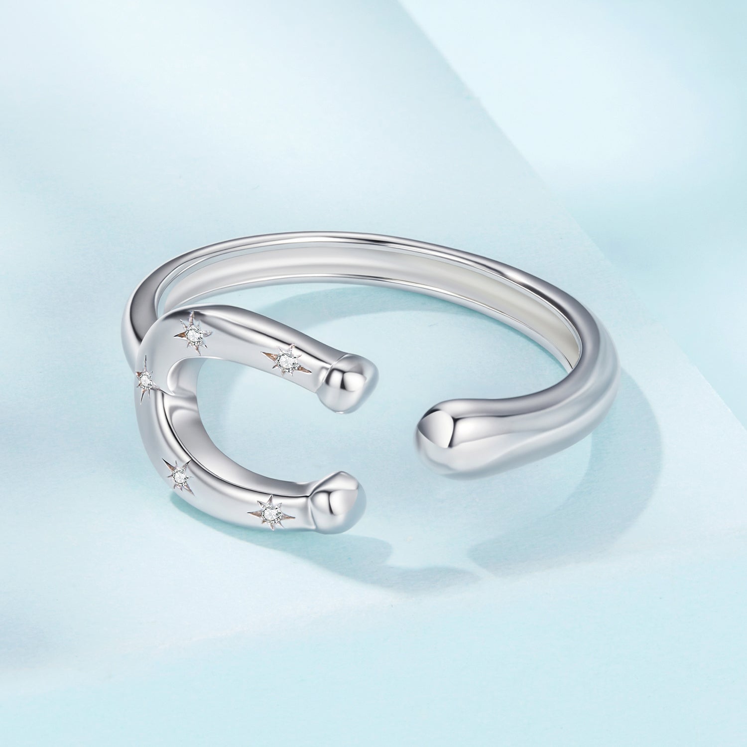 925 Sterling Silver &amp; White Gold Plated Pavé CZ Ring  DestGlow