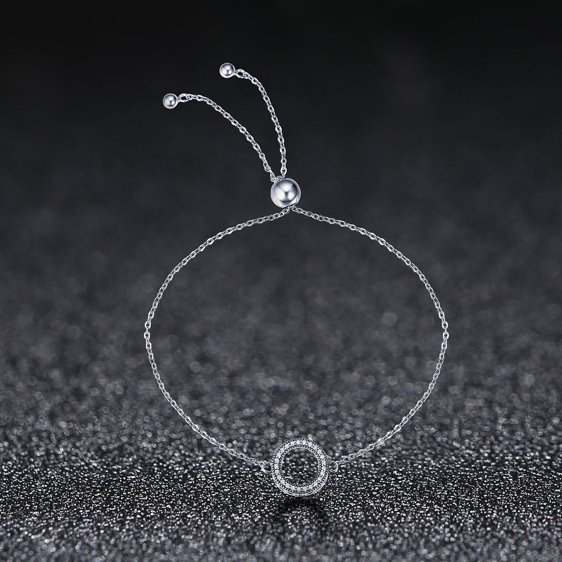 925 Sterling Silver Bracelet 26.5CM with 1.5*1.1CM Pendant for Unisex  DestGlow