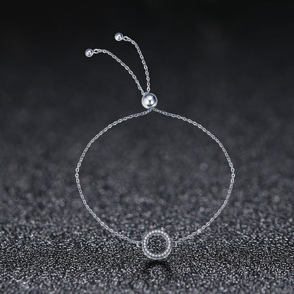925 Sterling Silver Bracelet 26.5CM with 1.5*1.1CM Pendant for Unisex  DestGlow