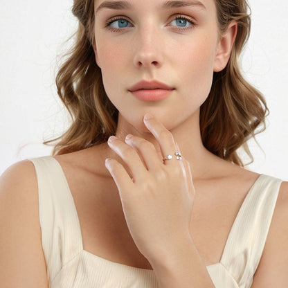925 Sterling Silver Ring with Oxidized Finish - Width 0.15-0.8cm for Women  DestGlow