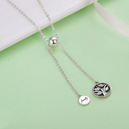 925 Sterling Silver Necklace 42CM Length with 9.5CM Pendant for Women  DestGlow