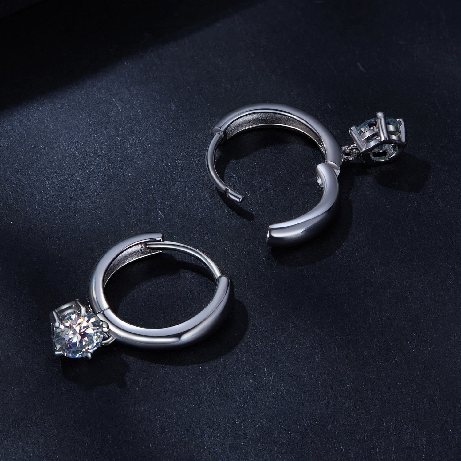 S925 Sterling Silver 0.50 Carat Moissanite Earrings for Women  DestGlow