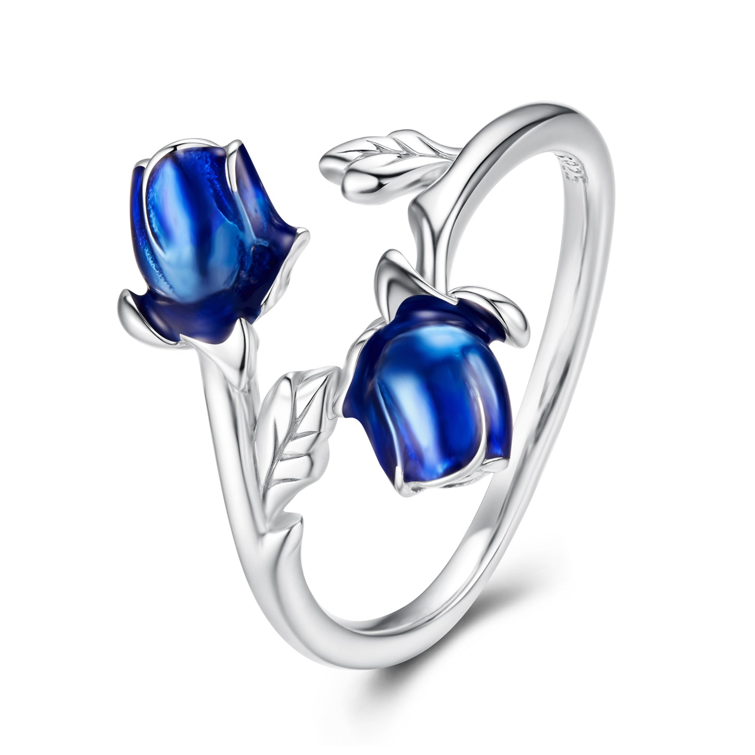 925 Sterling Silver Enamel 0.15cm Ring for Women  DestGlow