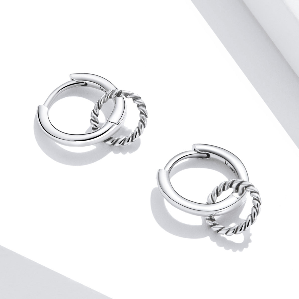 925 Sterling Silver &amp; Oxidized Silver Earrings for Women  DestGlow