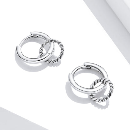 925 Sterling Silver &amp; Oxidized Silver Earrings for Women  DestGlow