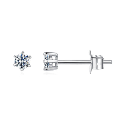 925 Sterling Silver 0.65 Carat Moissanite Earrings for Women