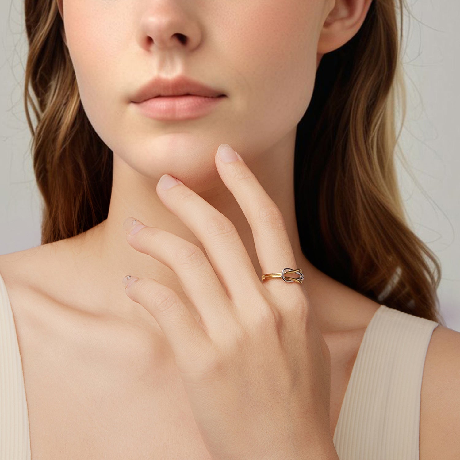 925 Sterling Silver Plated White Gold Ring for Women  DestGlow