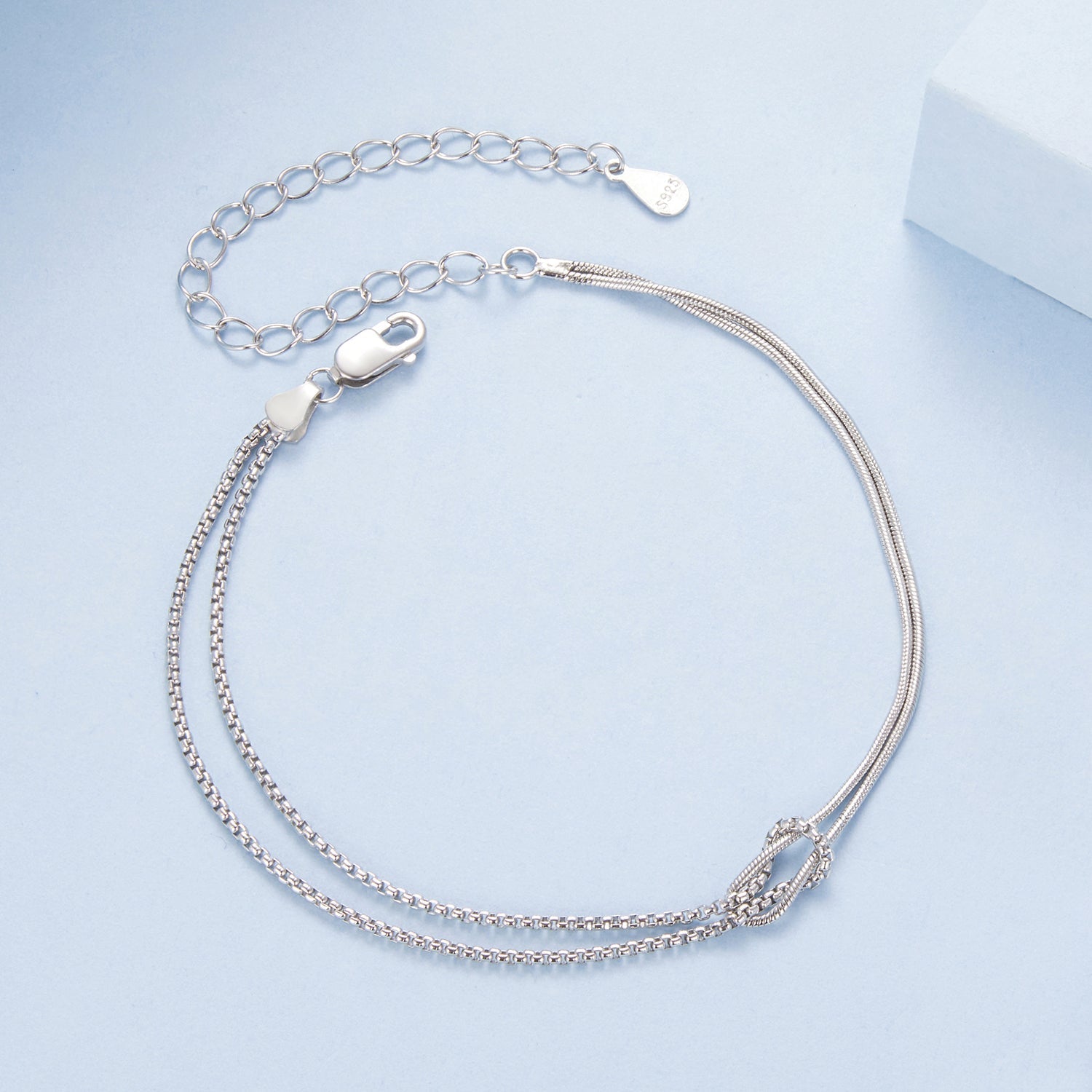 925 Sterling Silver &amp; Plated White Gold Bracelet for Women  DestGlow