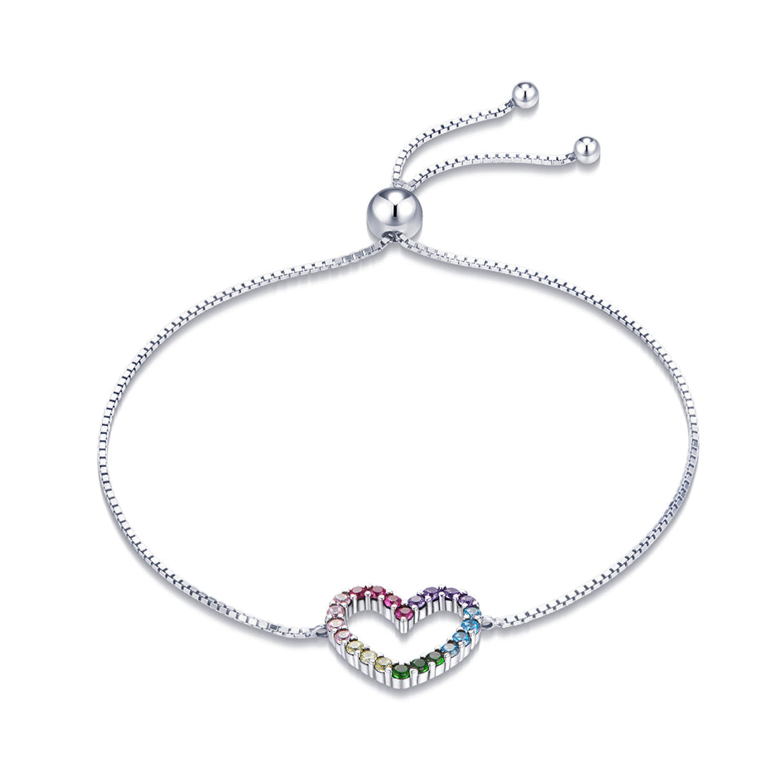 925 Sterling Silver Bracelet with Pavé Setting CZ  DestGlow