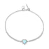 925 Sterling Silver Adjustable Bracelet with Translucent Opal and CZ for Women  DestGlow