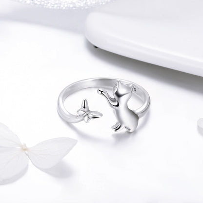 925 Sterling Silver Ring with 0.2cm Width and 1.2cm Claw Height  DestGlow