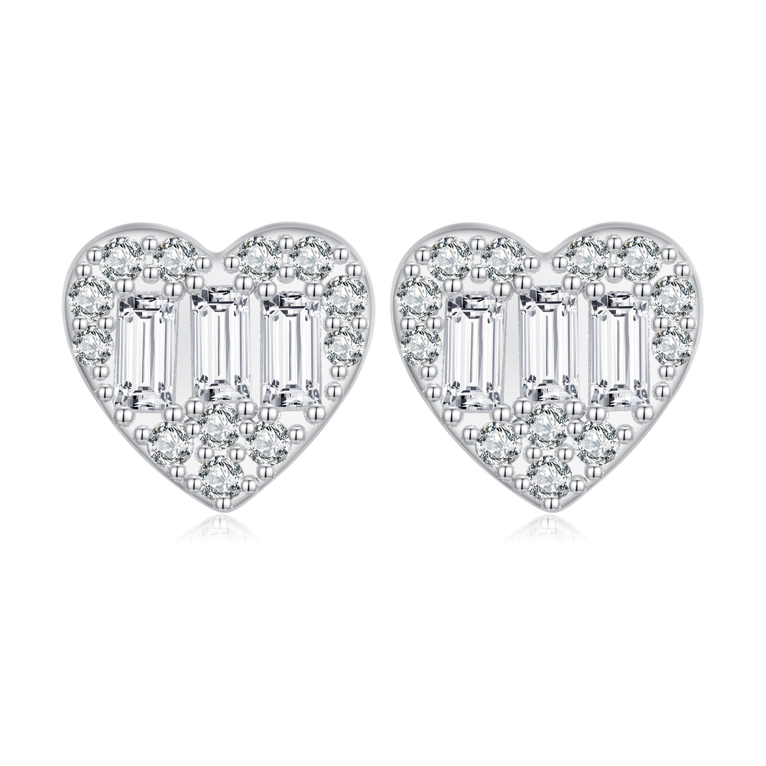 925 Sterling Silver Earrings with Pavé Set CZ