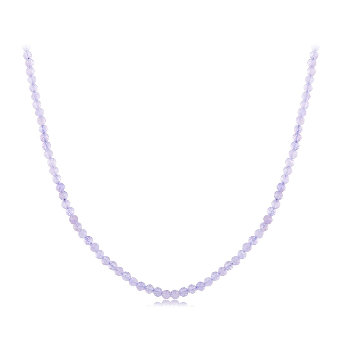 925 Sterling Silver 38+6cm Amethyst Necklace with White Gold Plating for Women  DestGlow