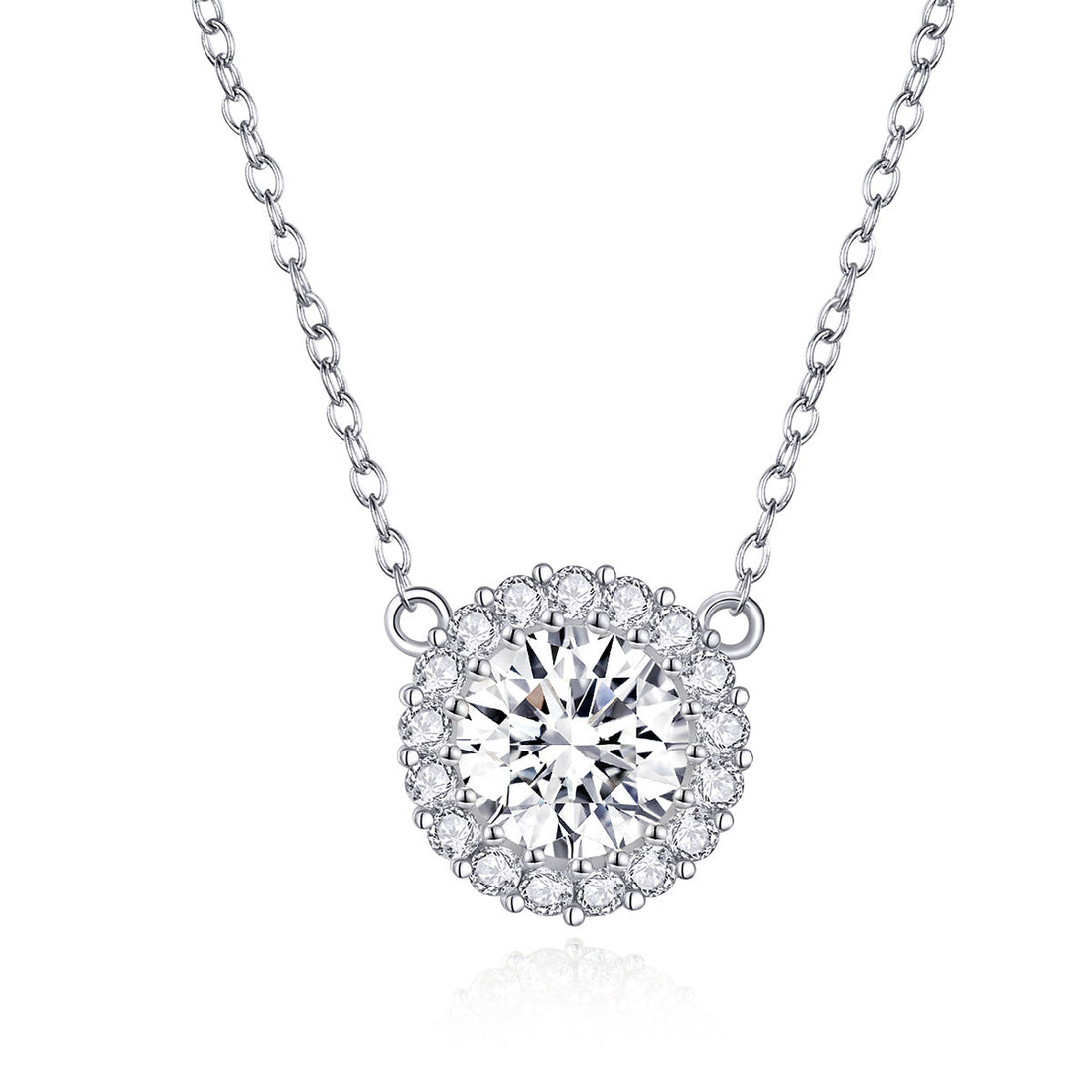925 Sterling Silver Plated Platinum 49cm Pavé Setting CZ Necklace for Women  DestGlow