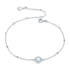 925 Sterling Silver Opal Bracelet for Women - Adjustable Size, Translucent Color  DestGlow