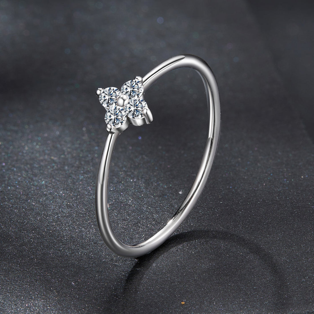 925 Sterling Silver Moissanite Size 6 Ring for Women  DestGlow