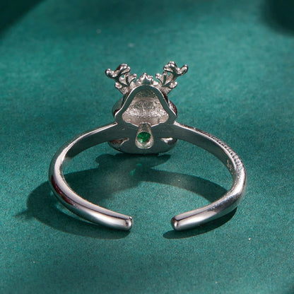 925 Sterling Silver Enamel Pavé CZ Ring  DestGlow