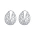 925 Sterling Silver White Gold Plated Pave Setting CZ Earrings 13*6mm for Women  DestGlow
